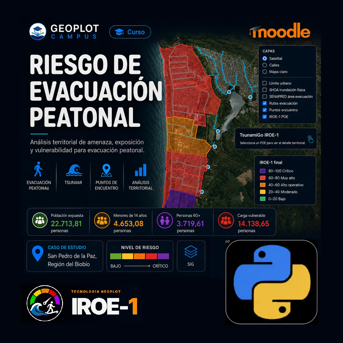 Afiche del curso Riesgo de evacuación peatonal