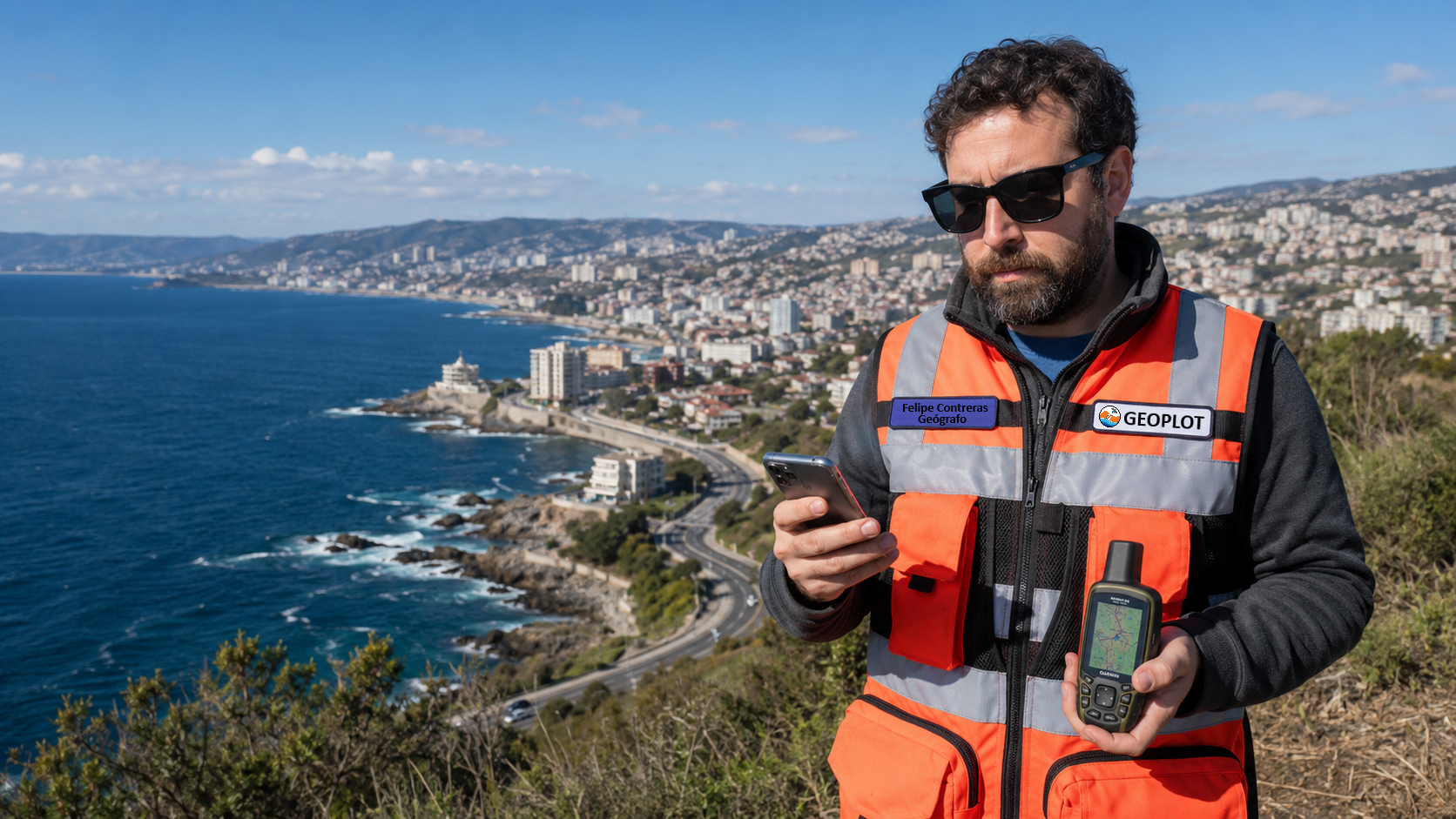 Profesionales de GEOPLOT realizando trabajo en terreno