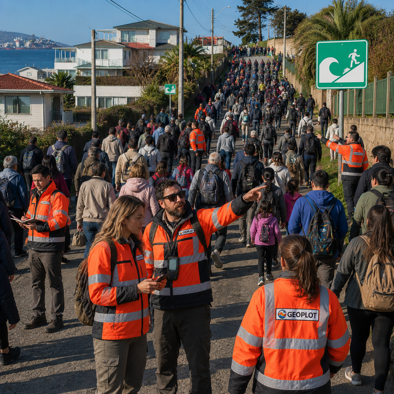 Solución de preparación y evacuación ante tsunami